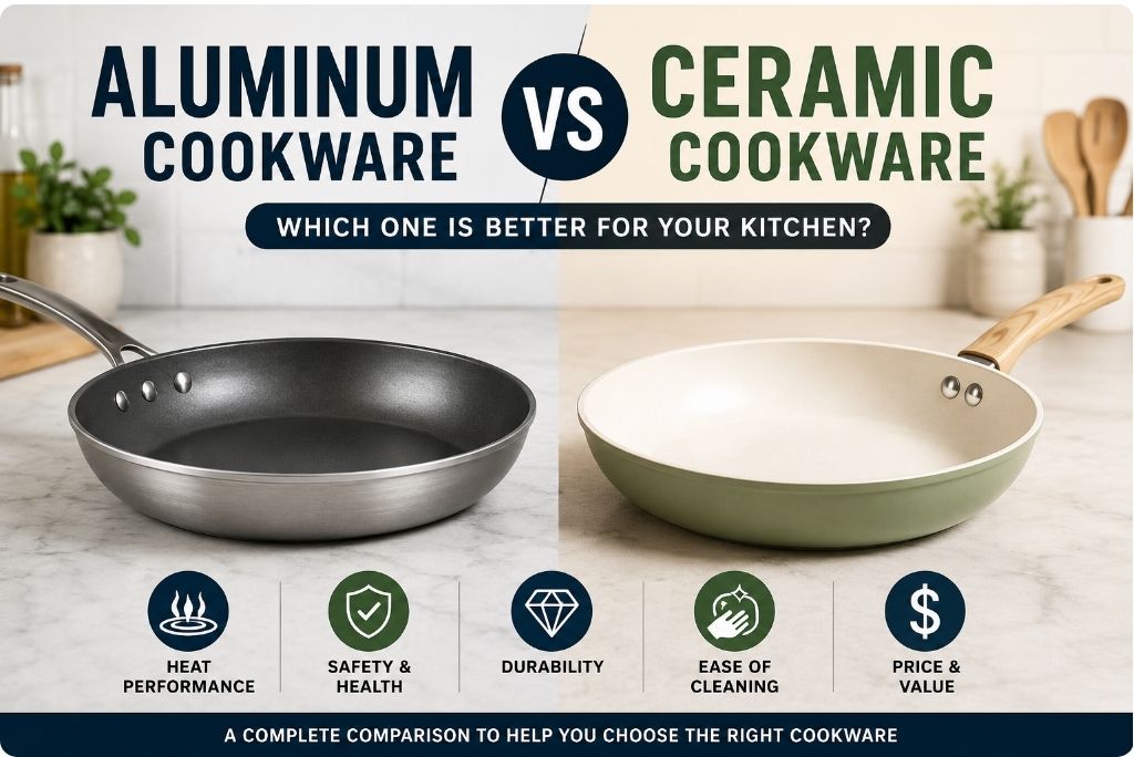 Aluminum vs ceramic cookware comparison