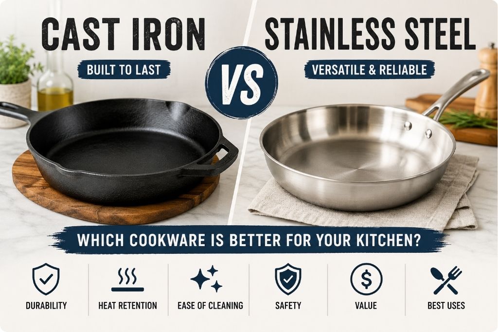Cast Iron vs Stainless Steel