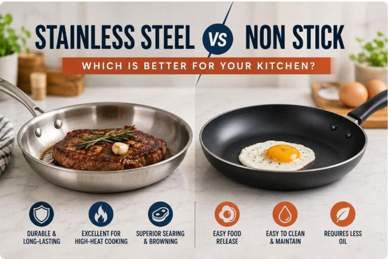 Stainless Steel vs Non-Stick Cookware