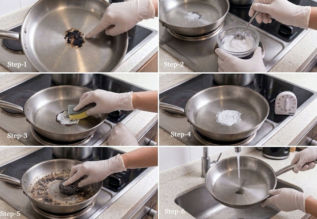 How to Clean a Burnt Stainless Steel Pan? Learn thoroughly. 7 Method 3: Make a Baking Soda Paste