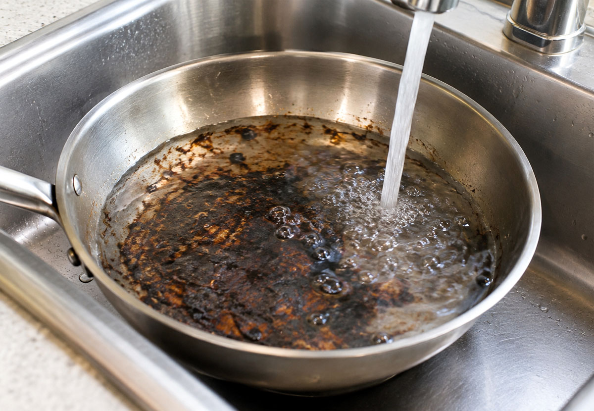 How to Clean a Burnt Stainless Steel Pan? Learn thoroughly. 2 clean-heavily-burnt-stainless-steel-pan-method-1