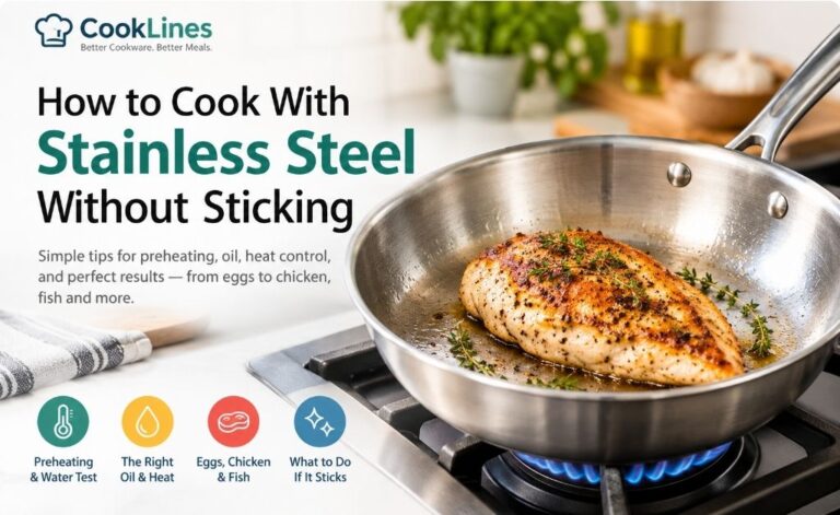 how to cook with stainless steel without sticking