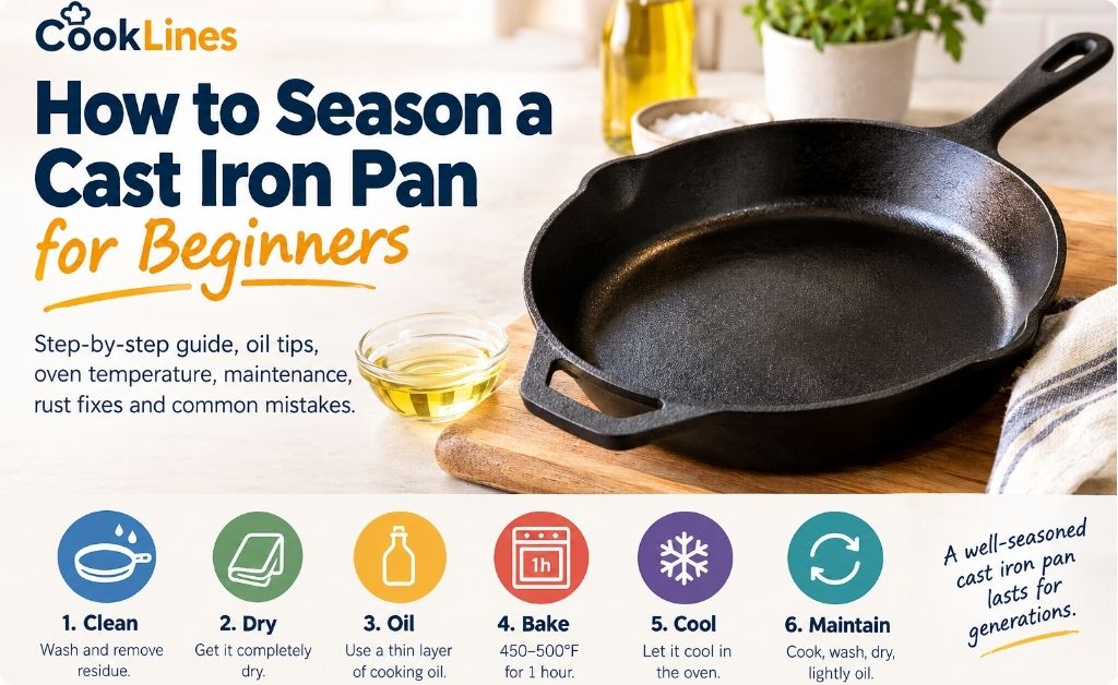 how to season a cast iron pan